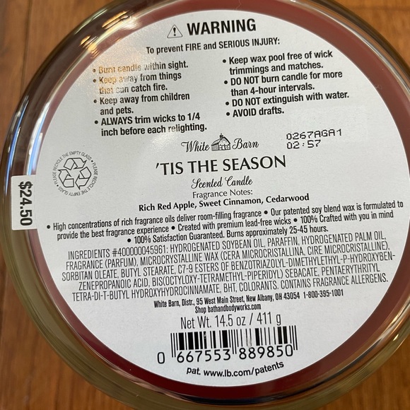 White Barn Other Bath Body Works White Barn Tis The Season 3wick